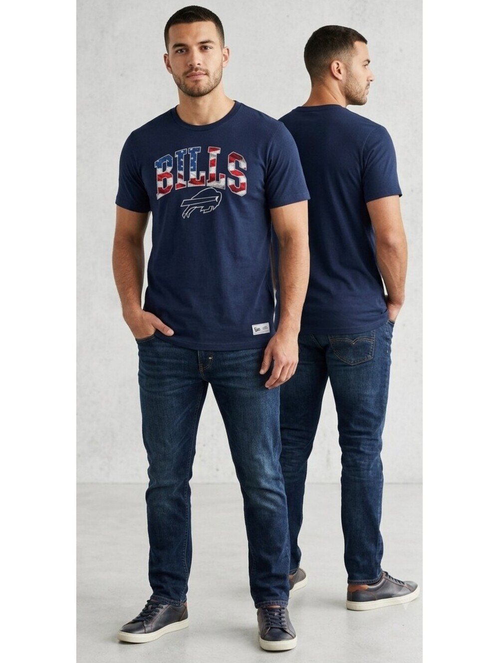 Fanatics Buffalo Bills Men's "Banner Wave" Graphic American Flag Tee